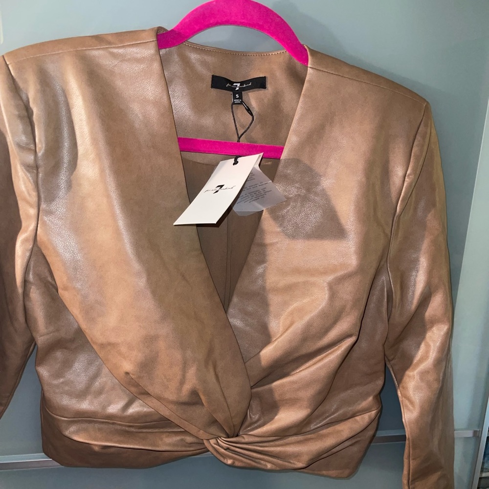 7 for all mankind leather top